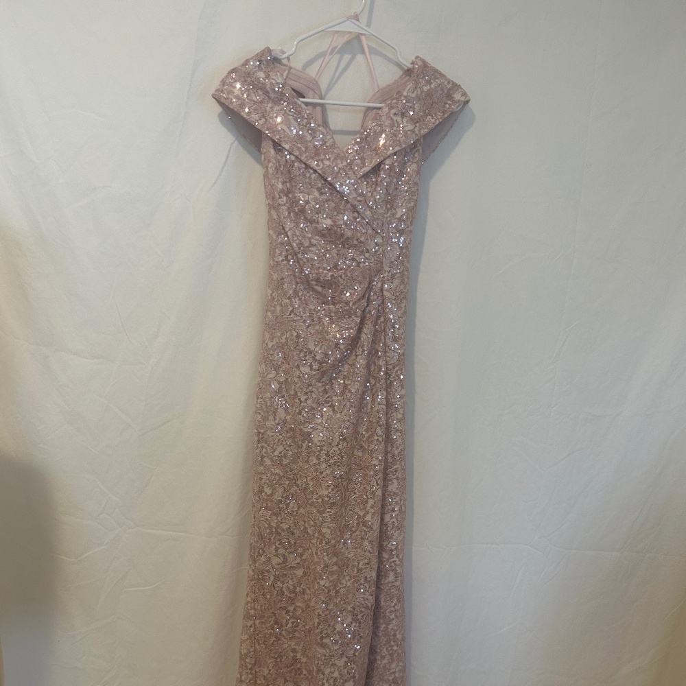 ESCAPE dress size 4P. Pink and Light Rose Sparkle dress.